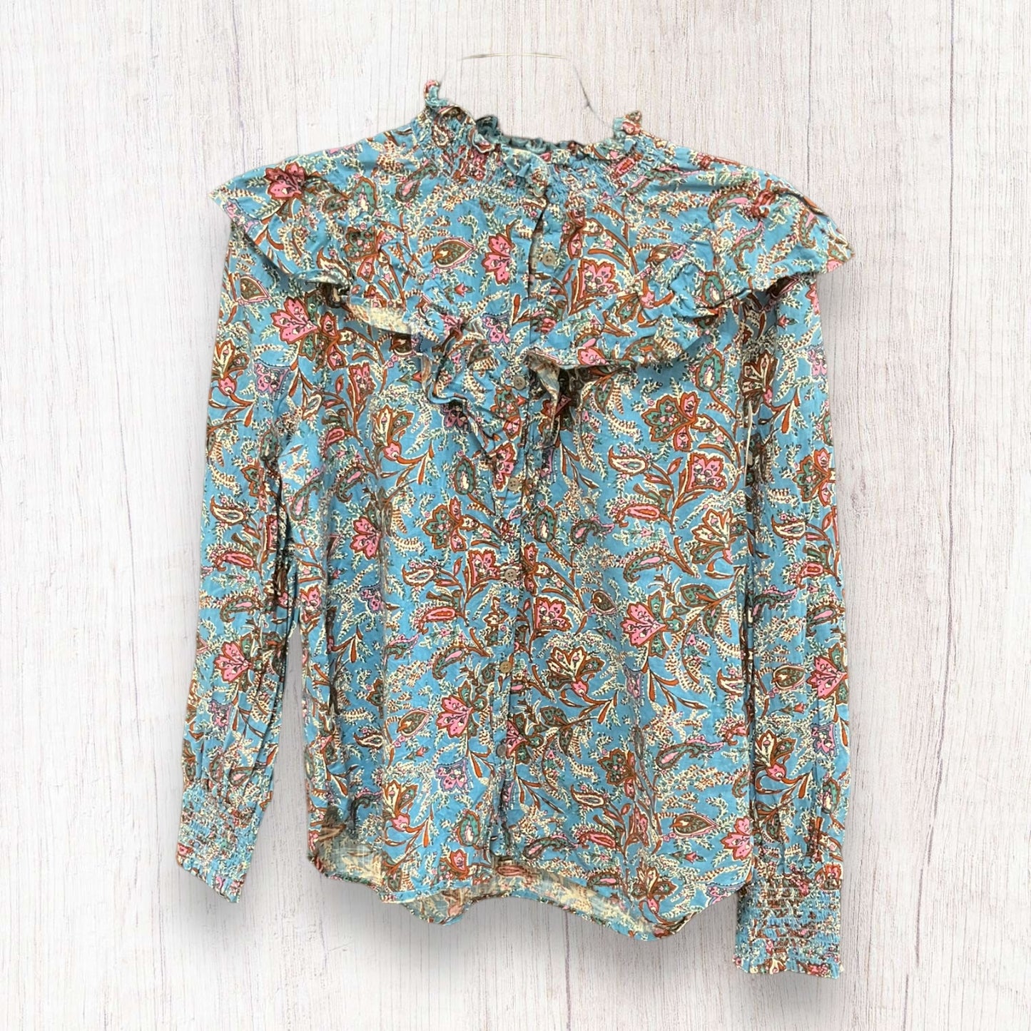 Top Long Sleeve By Loft In Multi-colored, Size: M