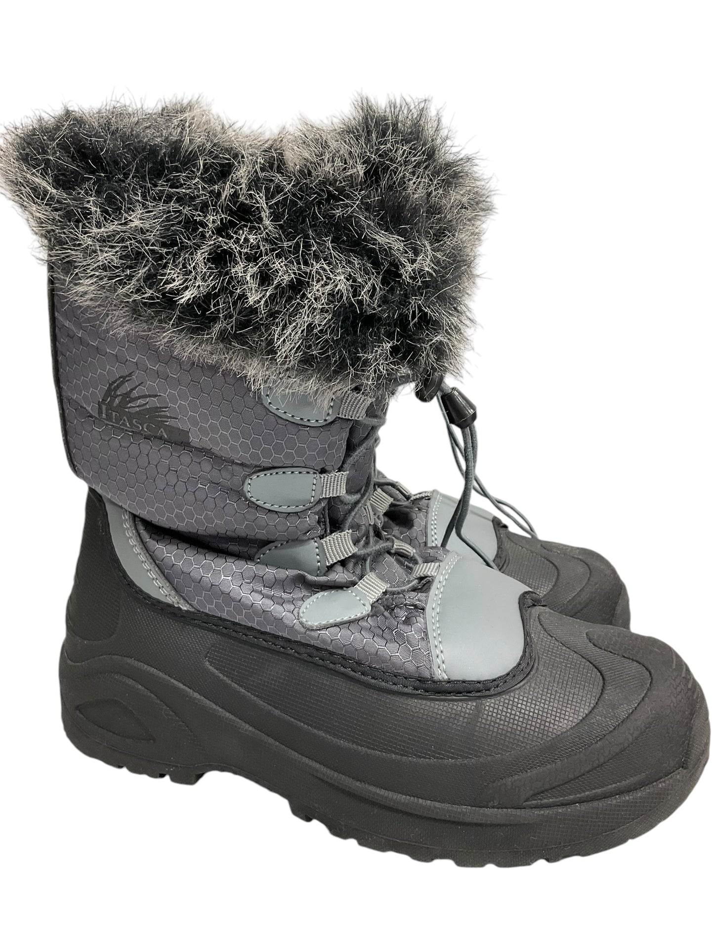 Boots Snow By Clothes Mentor In Black & Grey, Size: 8