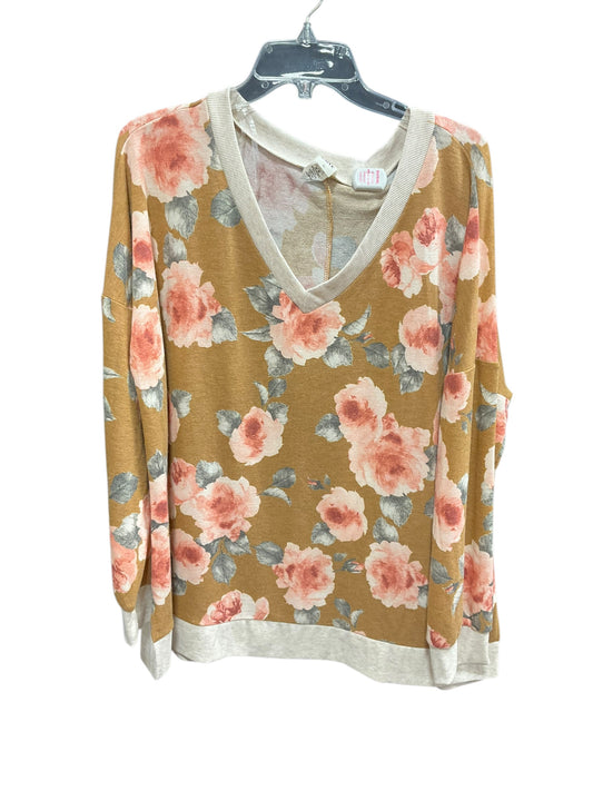 Top Long Sleeve By Sew In Love In Floral Print, Size: Xl