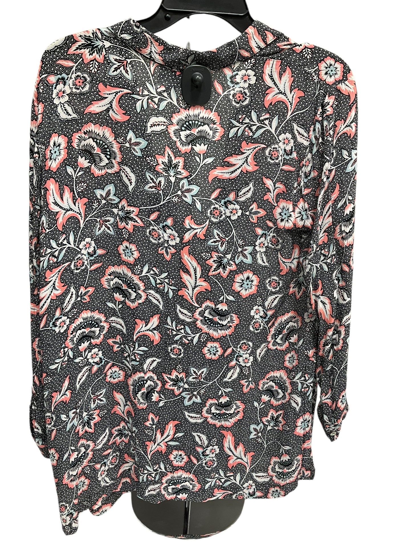 Blouse Long Sleeve By J. Jill In Floral Print, Size: Petite  M