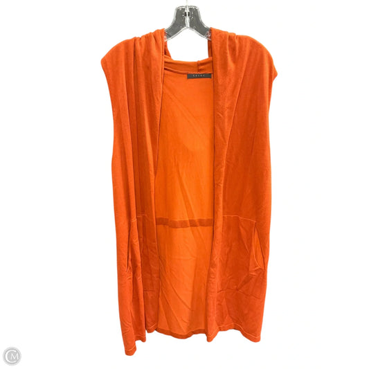 Sweater Cardigan By Cyrus Knits In Orange, Size: 1x