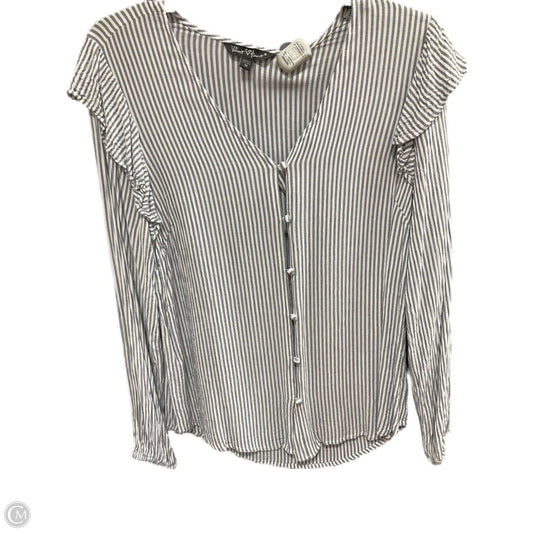 Top Long Sleeve By Velvet Heart In Striped Pattern, Size: M