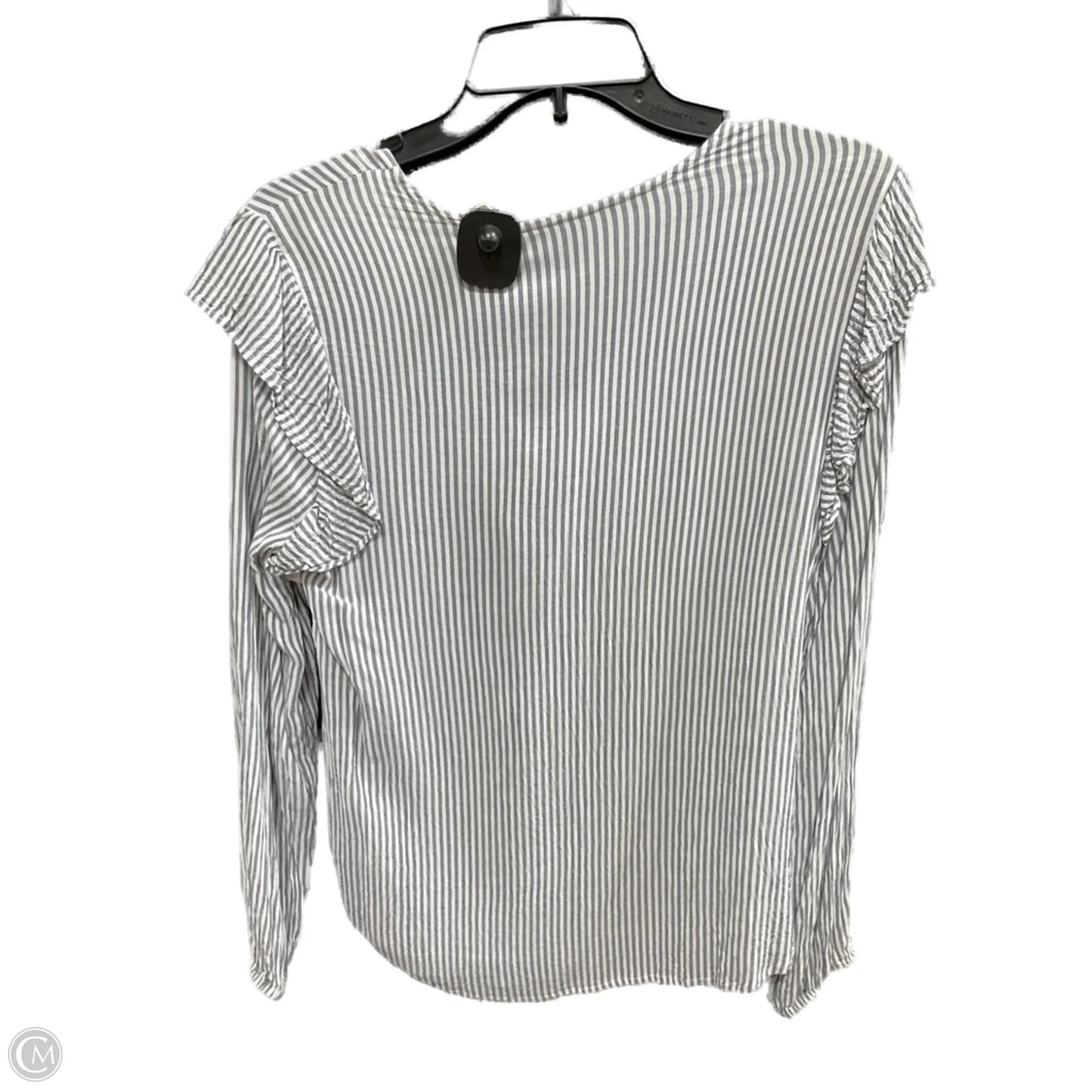 Top Long Sleeve By Velvet Heart In Striped Pattern, Size: M