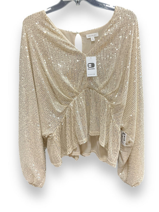 Top Long Sleeve By Clothes Mentor In Gold, Size: Xl