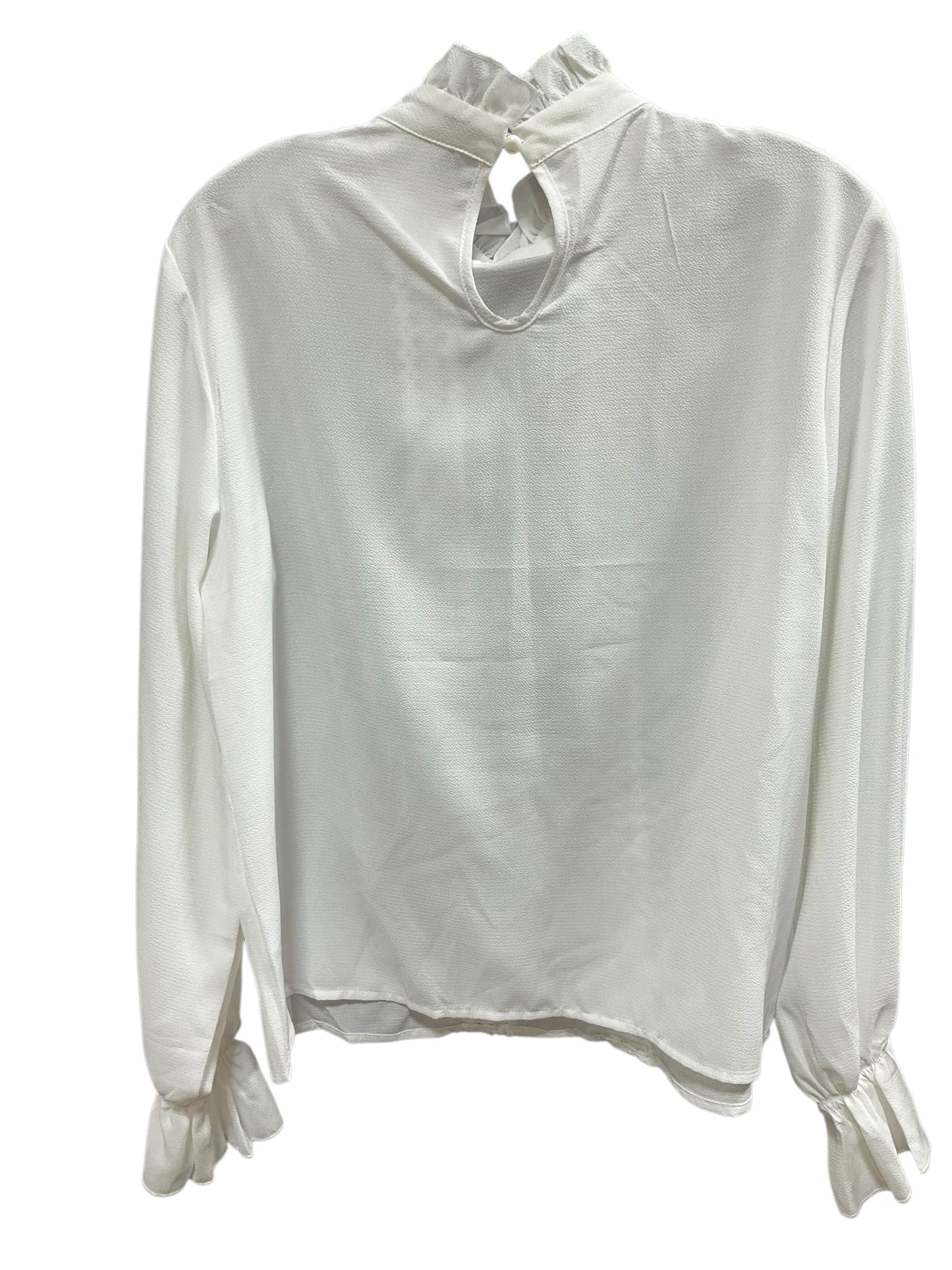 Top Long Sleeve By Shein In White, Size: M