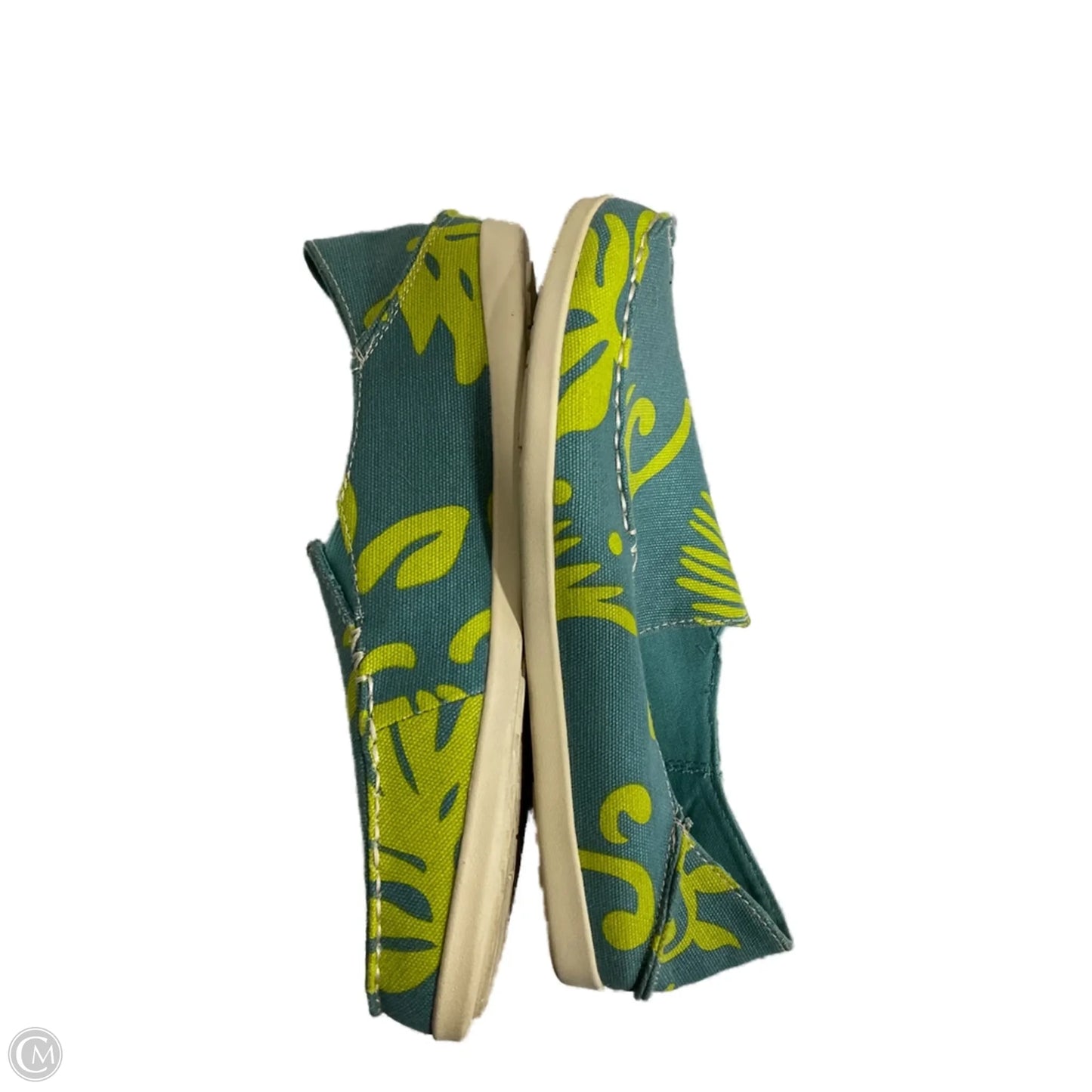 Shoes Flats By Olukai In Blue & Green, Size: 9