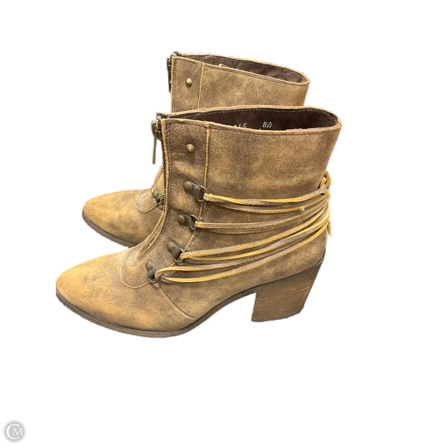 Boots Leather By Sbicca In Brown, Size: 8.5