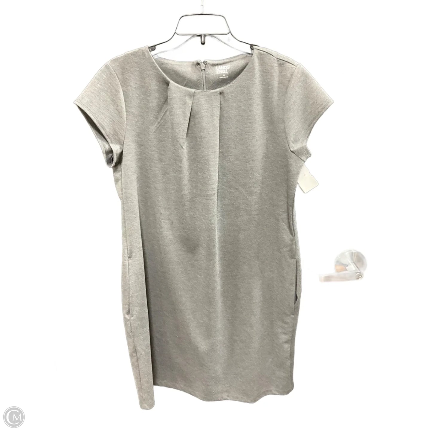Dress Casual Midi By Lands End In Grey, Size: 14