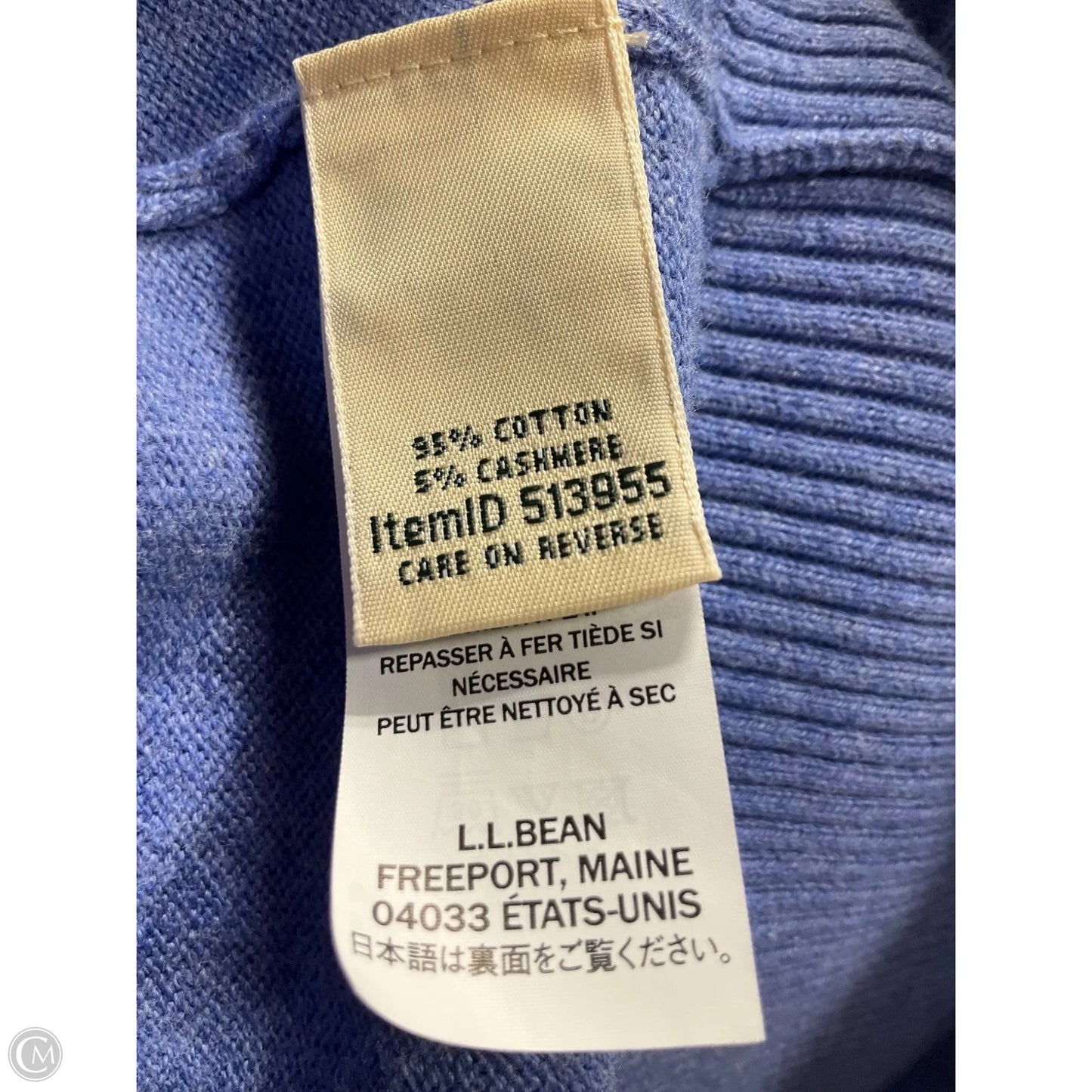 Sweater By L.l. Bean In Blue, Size: Xl