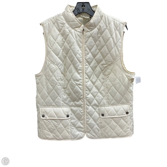 Vest Puffer & Quilted By Appleseeds In Cream, Size: L