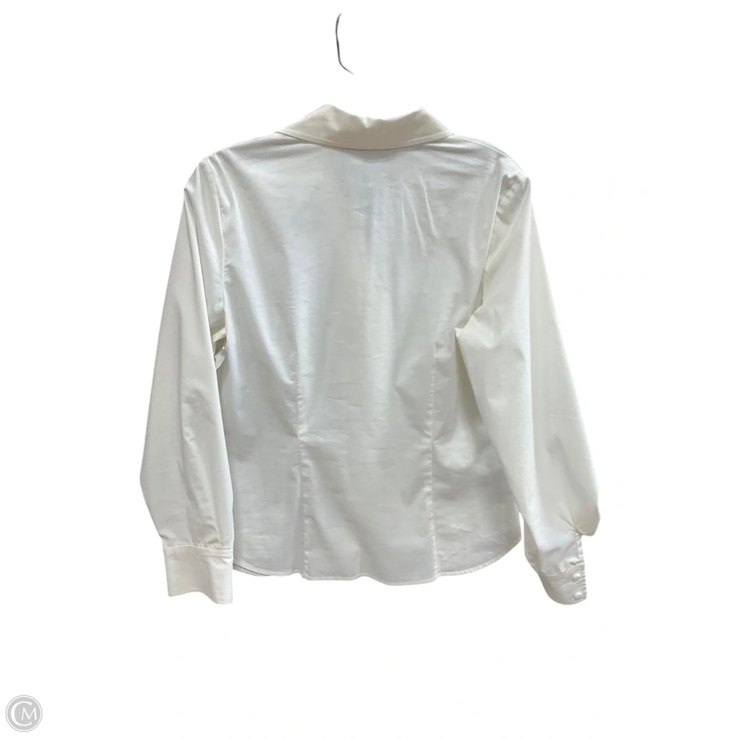 Blouse Long Sleeve By Worthington In Cream, Size: 10