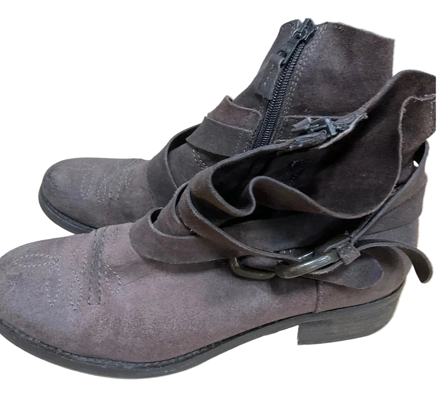 Boots Leather By Clothes Mentor In Brown, Size: 8.5