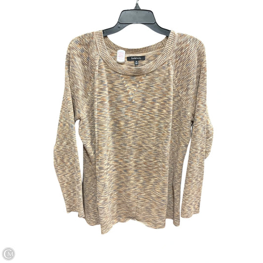 Top Long Sleeve By Relativity In Multi-colored, Size: 3x