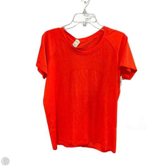 Athletic Top Short Sleeve By Lululemon In Red, Size: L
