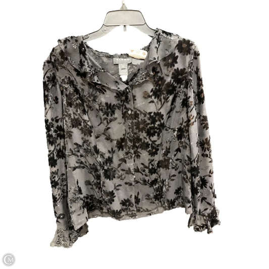 Blouse Long Sleeve By Virgo In Black, Size: 8