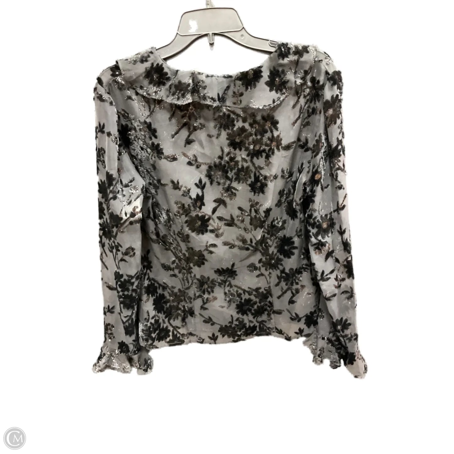 Blouse Long Sleeve By Virgo In Black, Size: 8