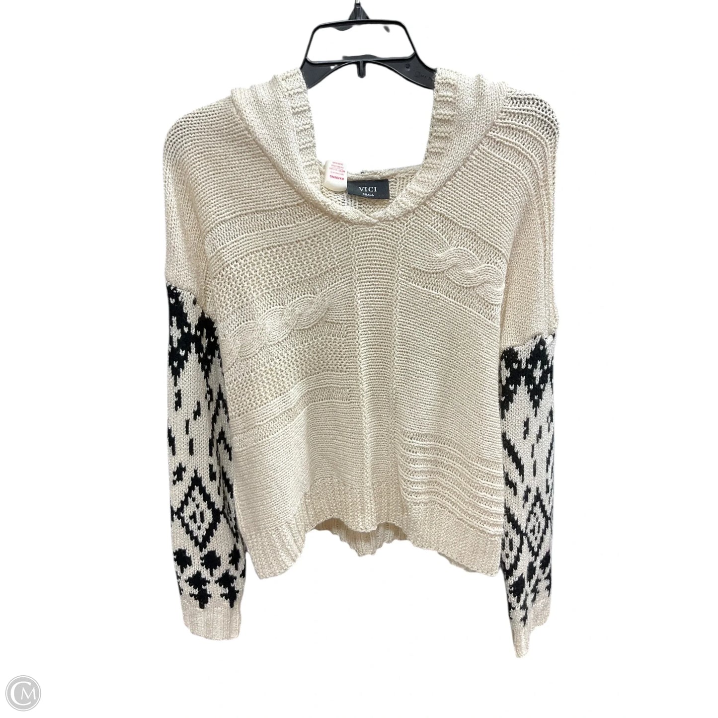 Sweater By Vici In Black & Cream, Size: S