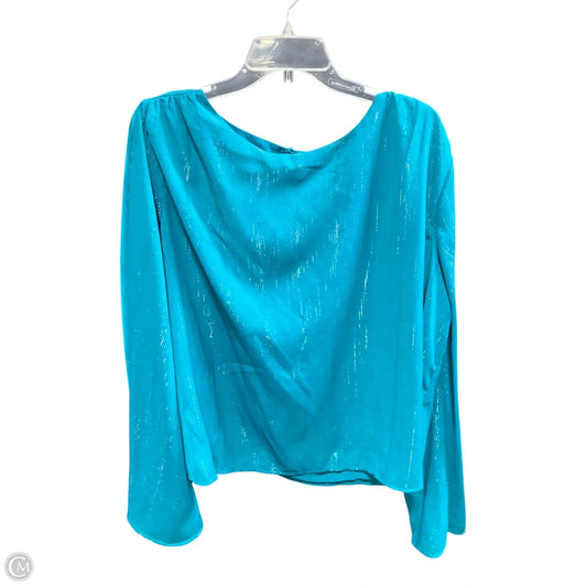 Top Long Sleeve By Jessica Simpson In Teal, Size: 2x