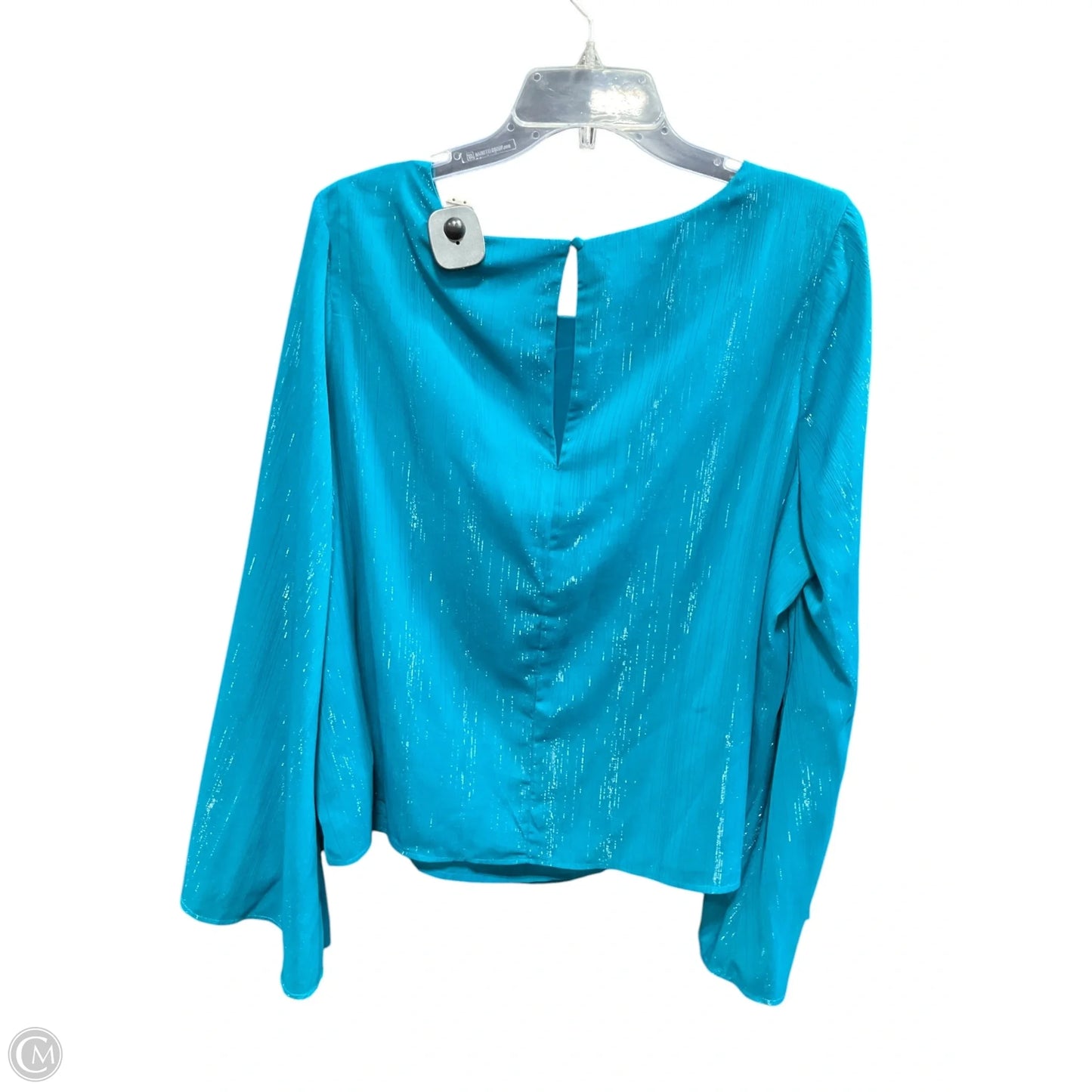 Top Long Sleeve By Jessica Simpson In Teal, Size: 2x