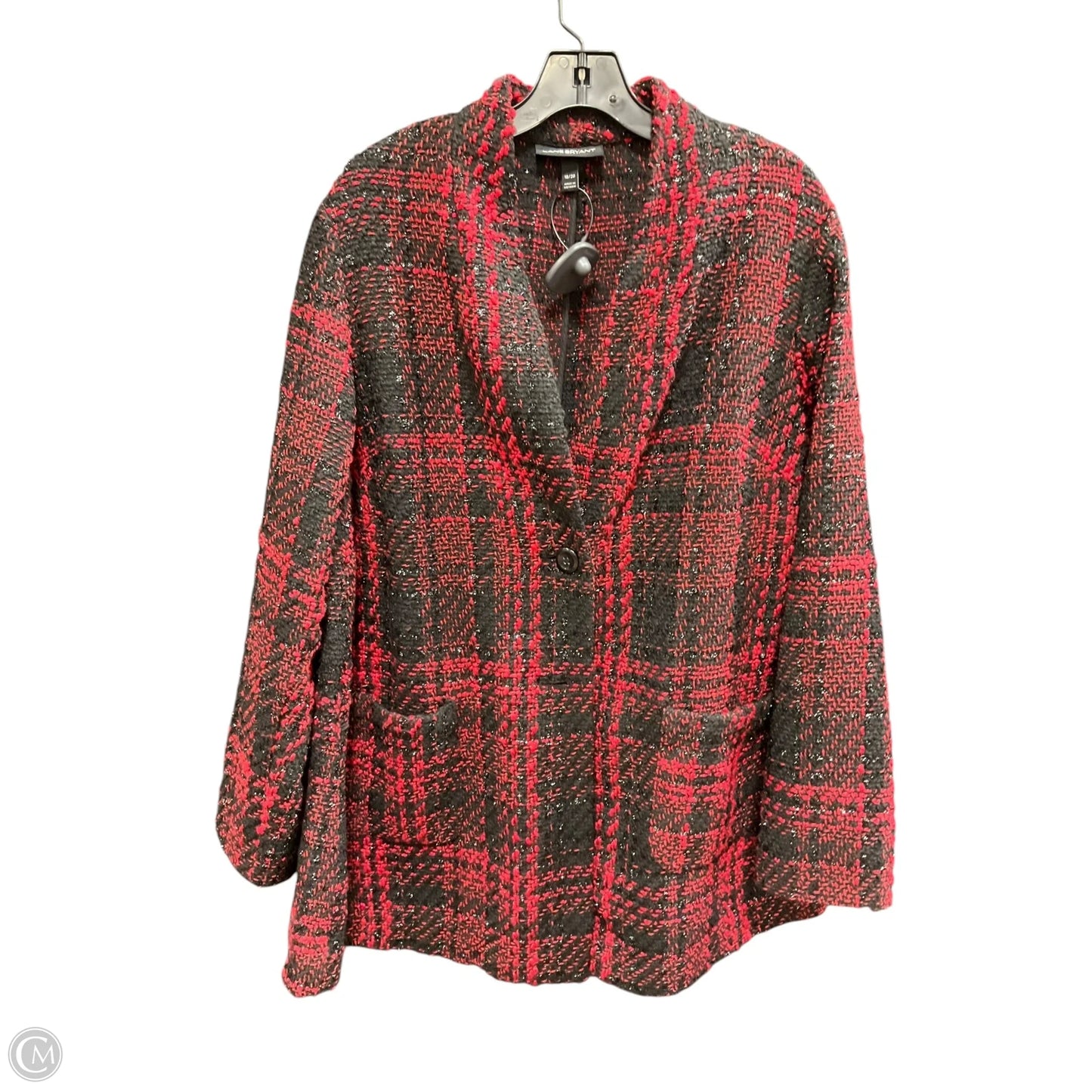 Blazer By Lane Bryant In Black & Red, Size: 1x