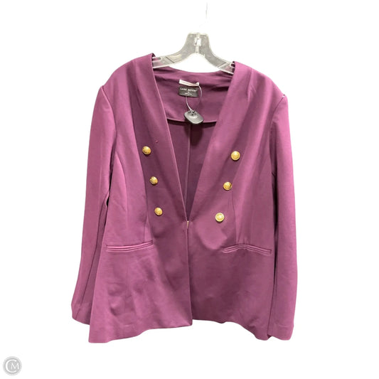Blazer By Lane Bryant In Purple, Size: 1x