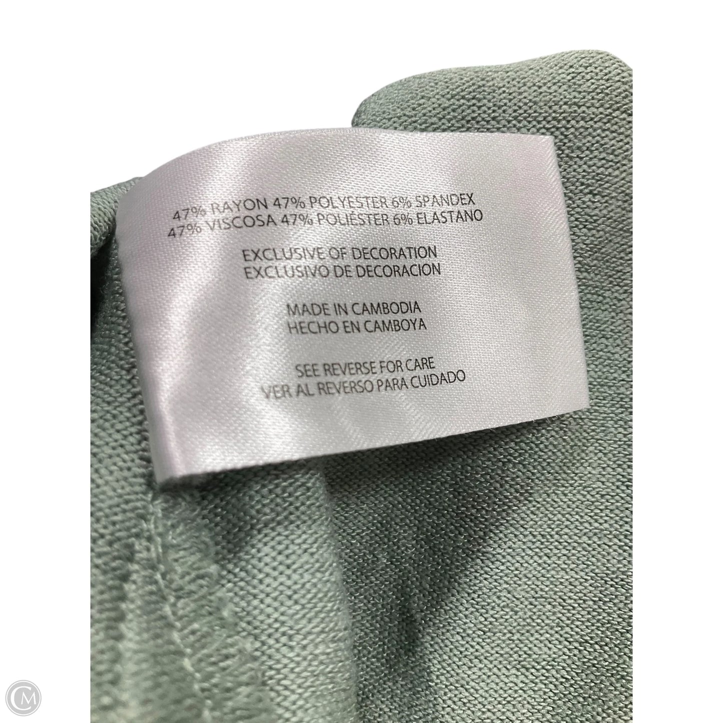 Top Long Sleeve By Banana Republic In Green, Size: Xl