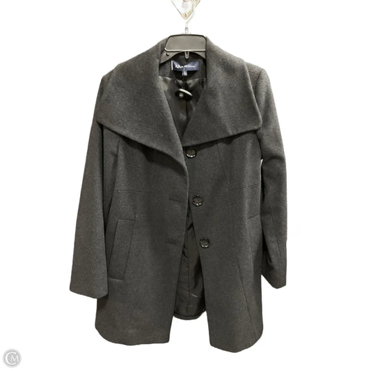 Coat Wool By Anne Klein In Grey, Size: M