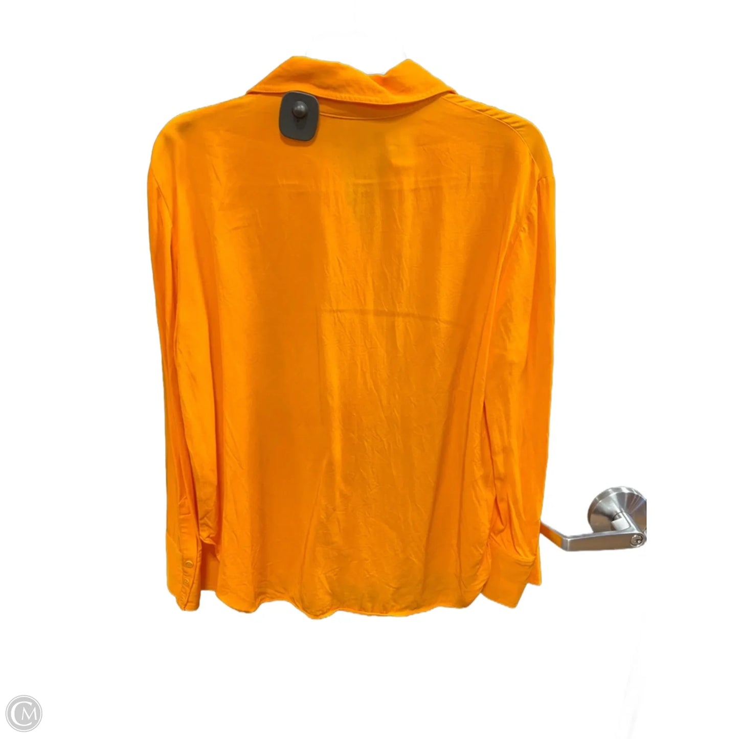 Blouse Long Sleeve By Zara In Orange, Size: L