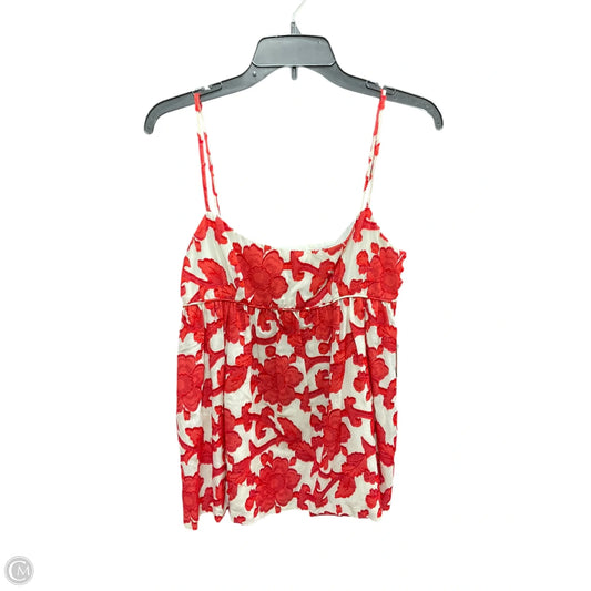 Top Sleeveless Designer By Milly In Red & White, Size: 2