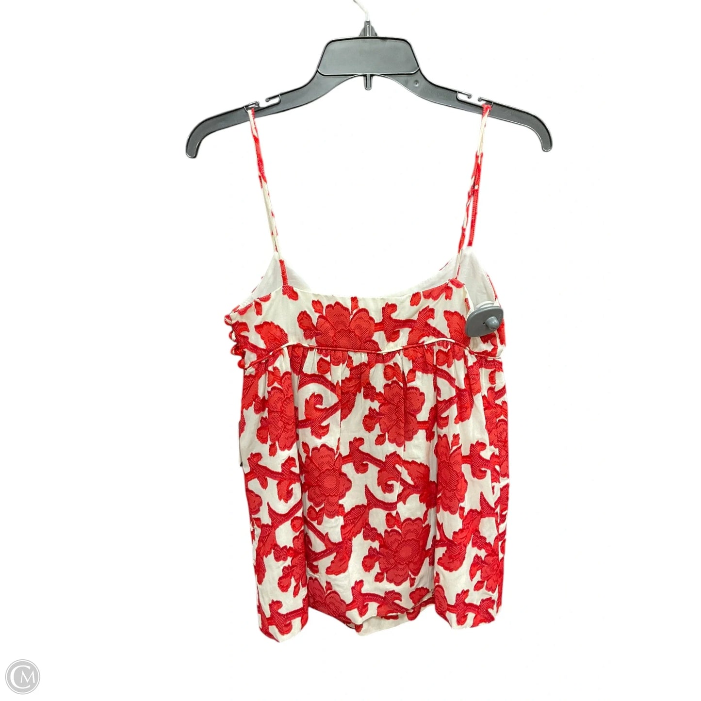 Top Sleeveless Designer By Milly In Red & White, Size: 2