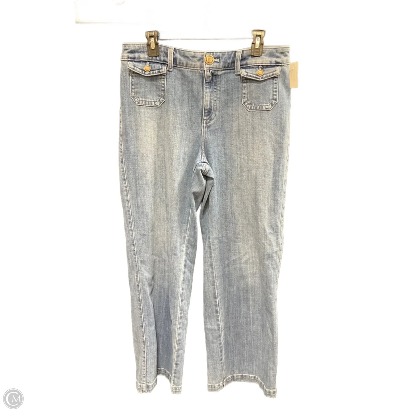 Jeans Wide Leg By Talbots In Blue Denim, Size: 10