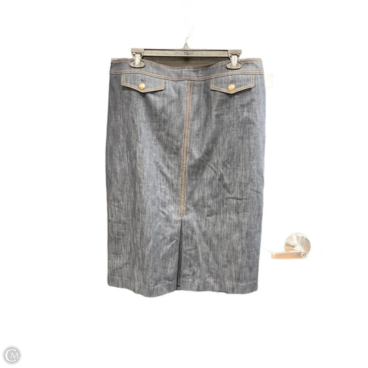 Skirt Midi By Talbots In Blue Denim, Size: 14