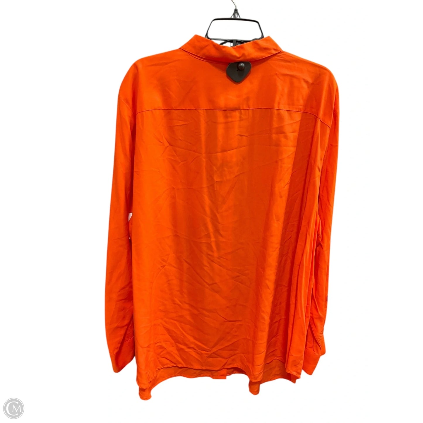 Blouse Long Sleeve By Ralph Lauren In Orange, Size: 3x