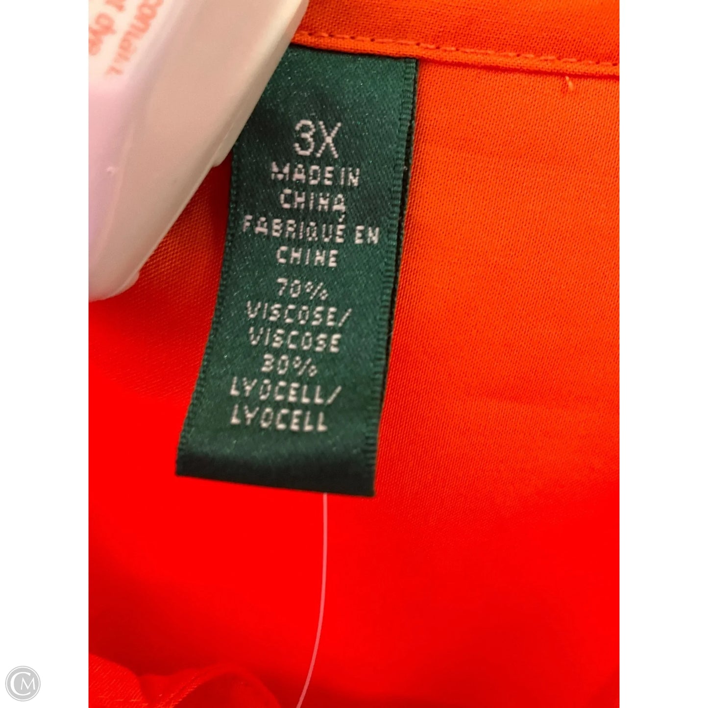 Blouse Long Sleeve By Ralph Lauren In Orange, Size: 3x