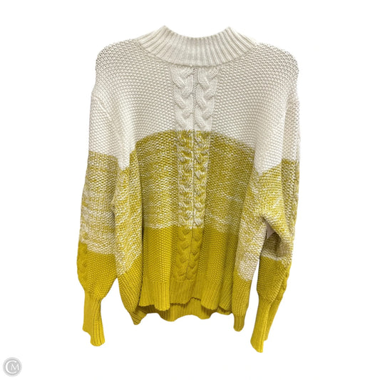 Sweater By Ophelia Roe In Green & White, Size: 2x