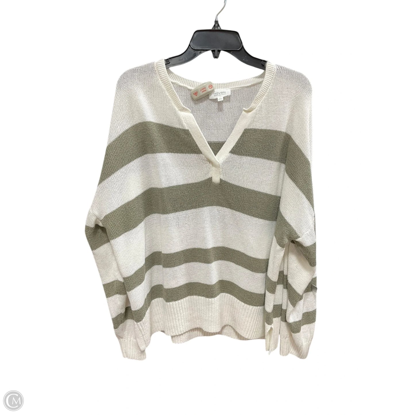 Sweater By Haven In Green & White, Size: Xxl