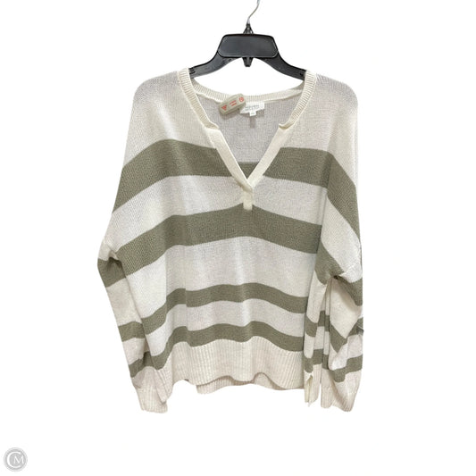 Sweater By Haven In Green & White, Size: Xxl