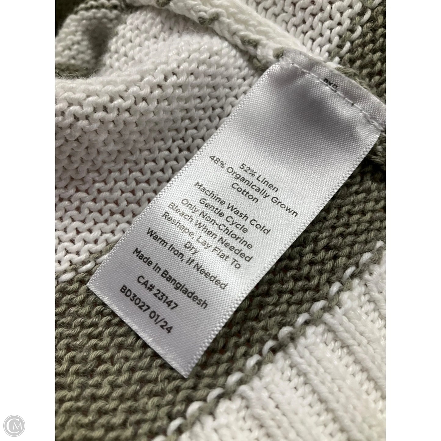 Sweater By Haven In Green & White, Size: Xxl