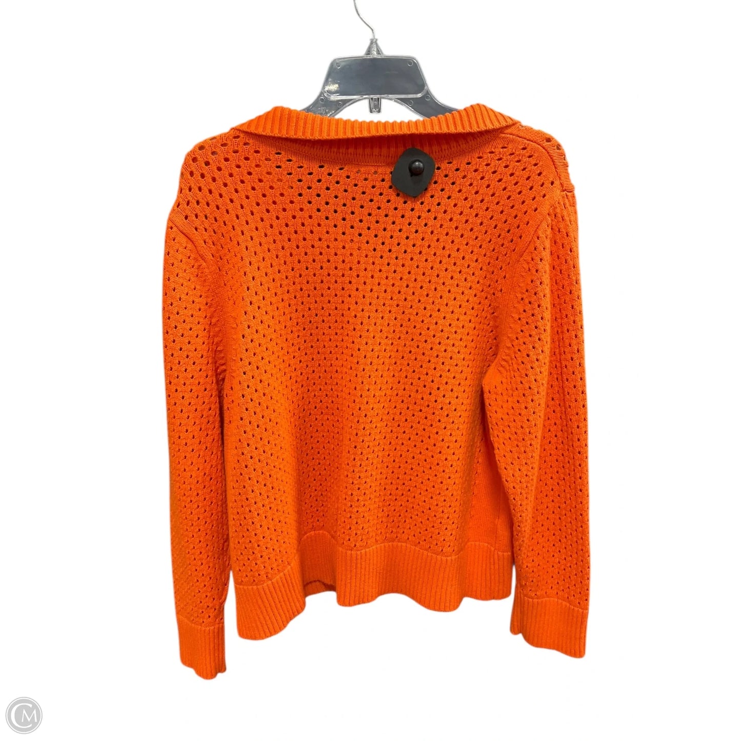 Sweater Cardigan By Talbots In Orange, Size: 2x