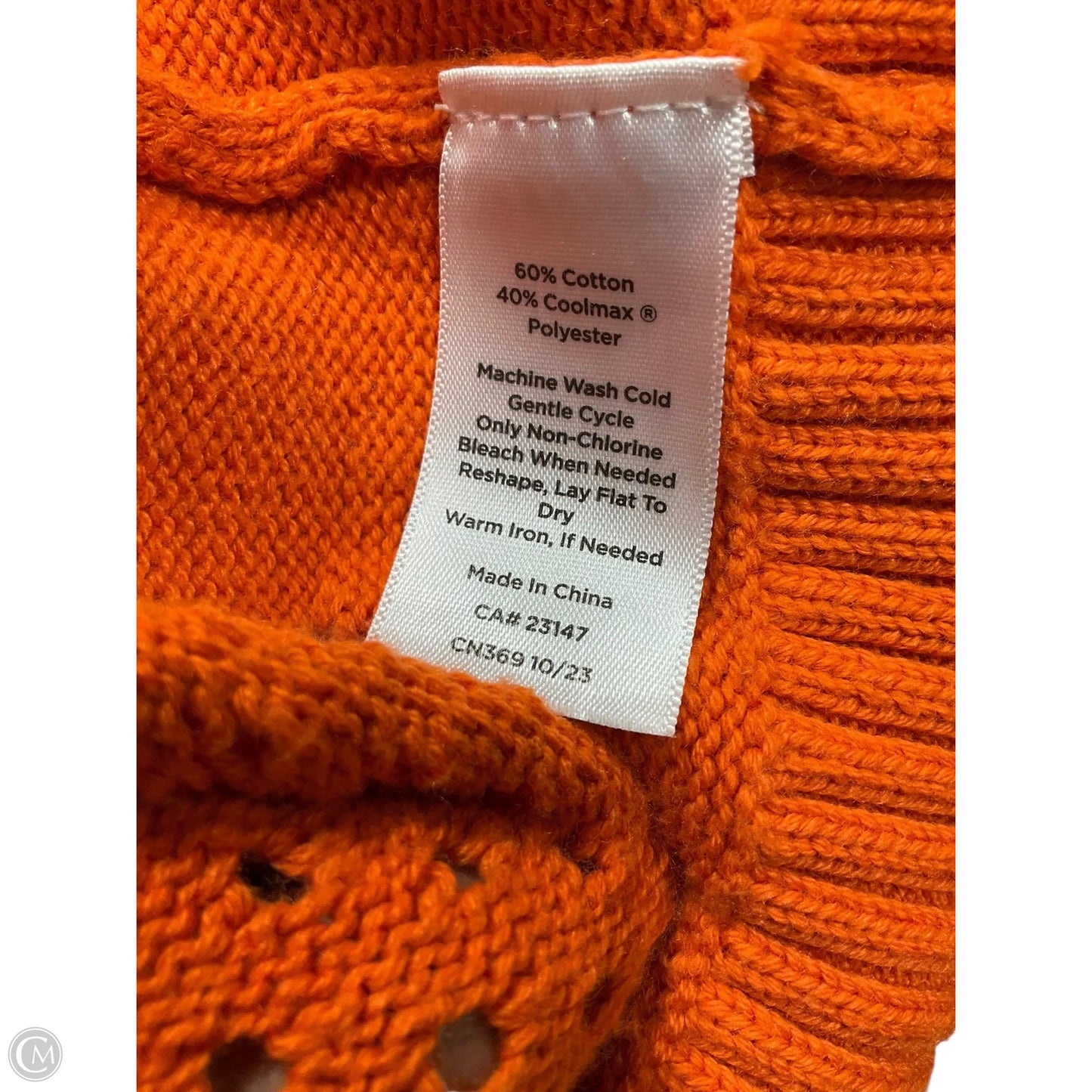 Sweater Cardigan By Talbots In Orange, Size: 2x