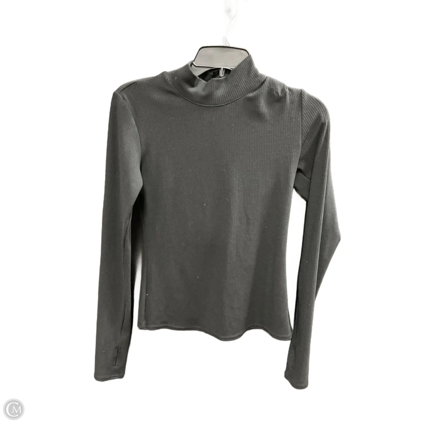 Athletic Top Long Sleeve Collar By Alo In Black & Blue, Size: S