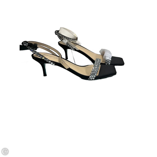 Shoes Heels Kitten By Betsey Johnson In Black & Silver, Size: 7.5