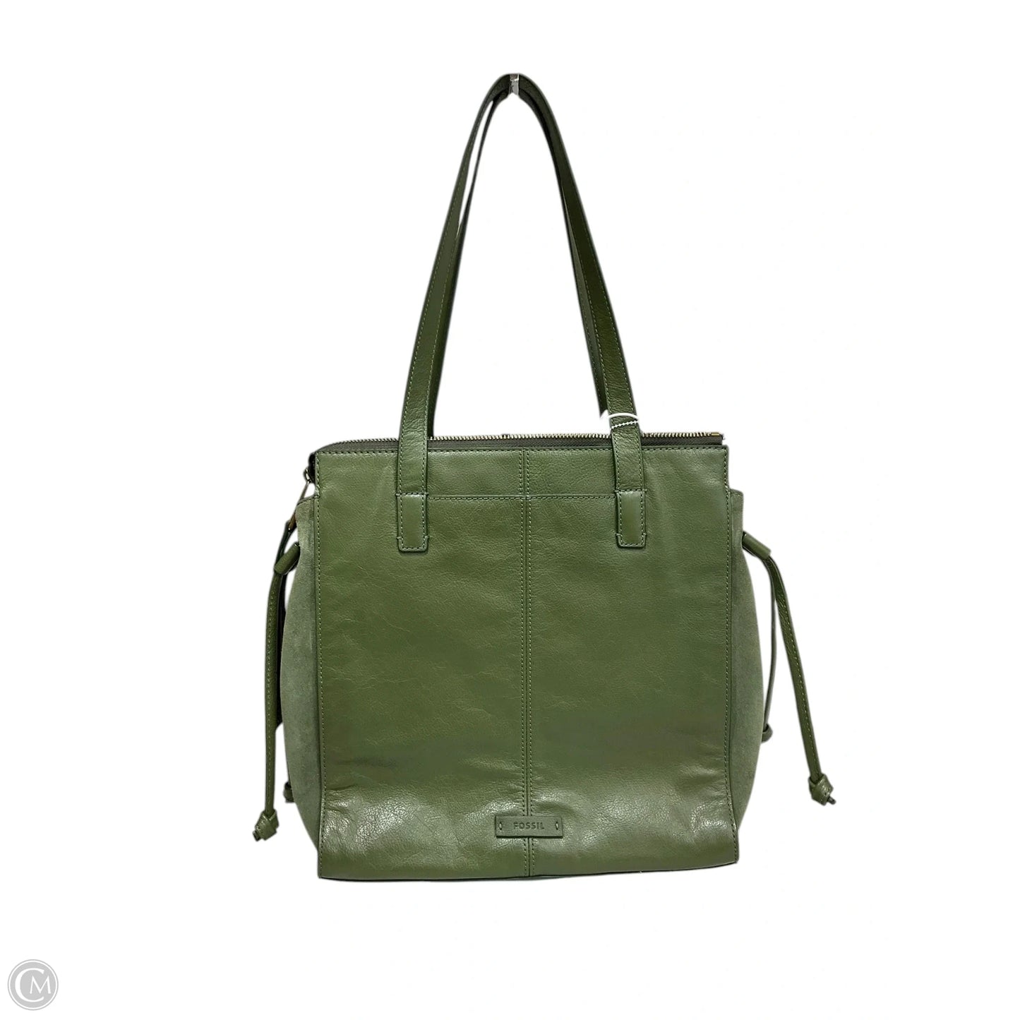 Handbag Leather By Fossil, Size: Medium