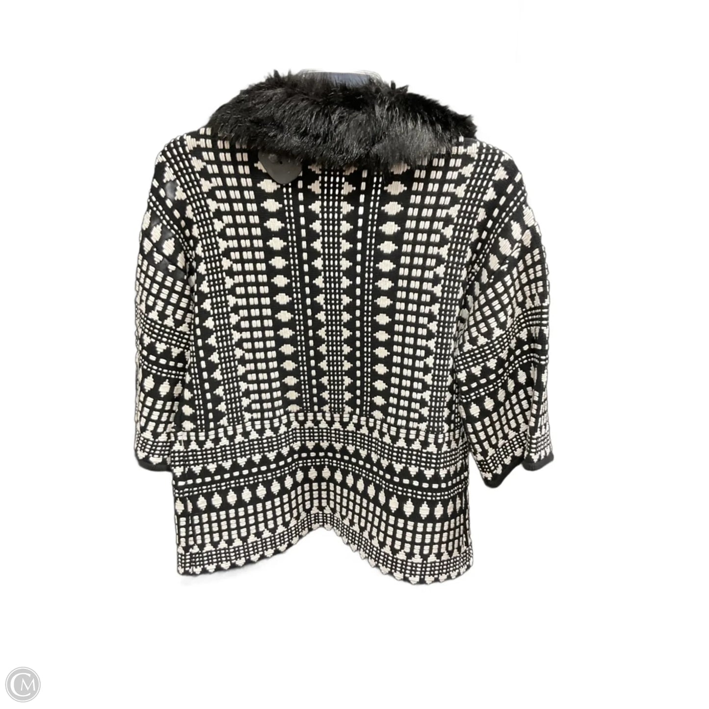 Cardigan By Chicos In Black & White, Size: S