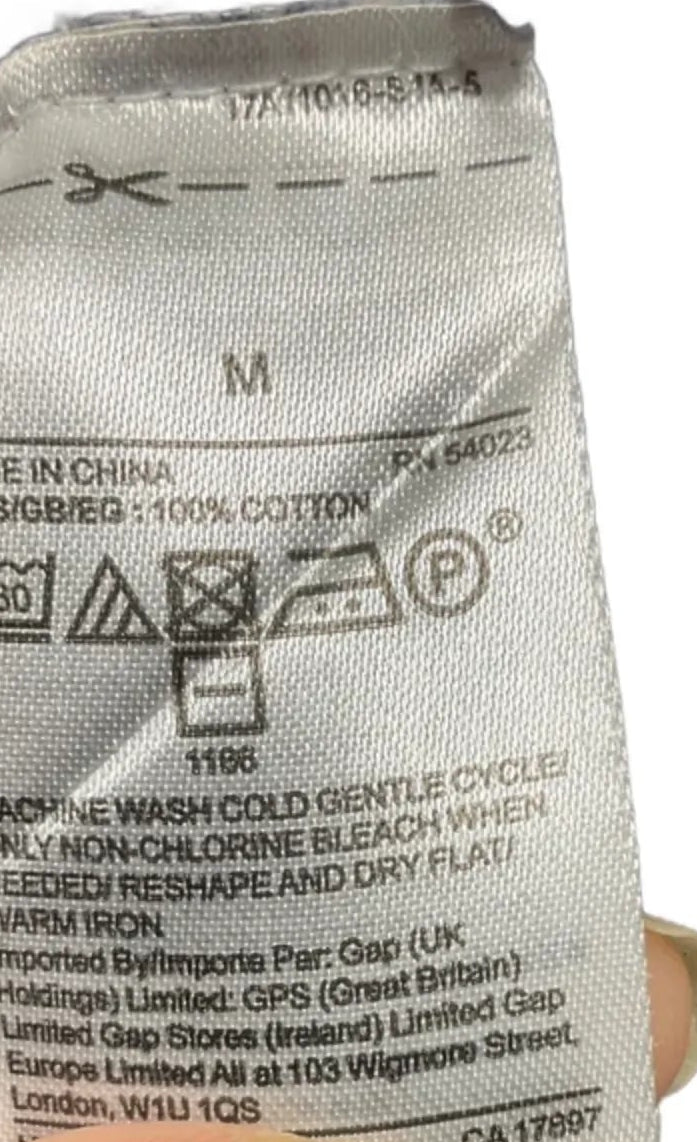 Sweater By Gap In Blue & White, Size: M