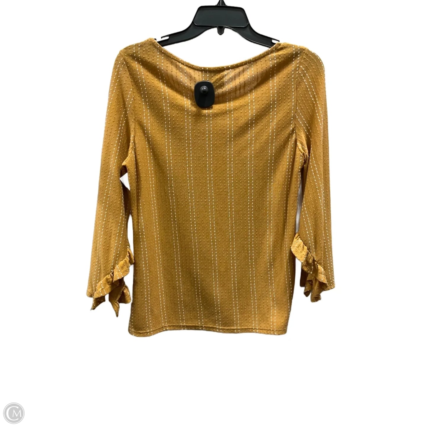 Top Long Sleeve By W5 In Gold, Size: M