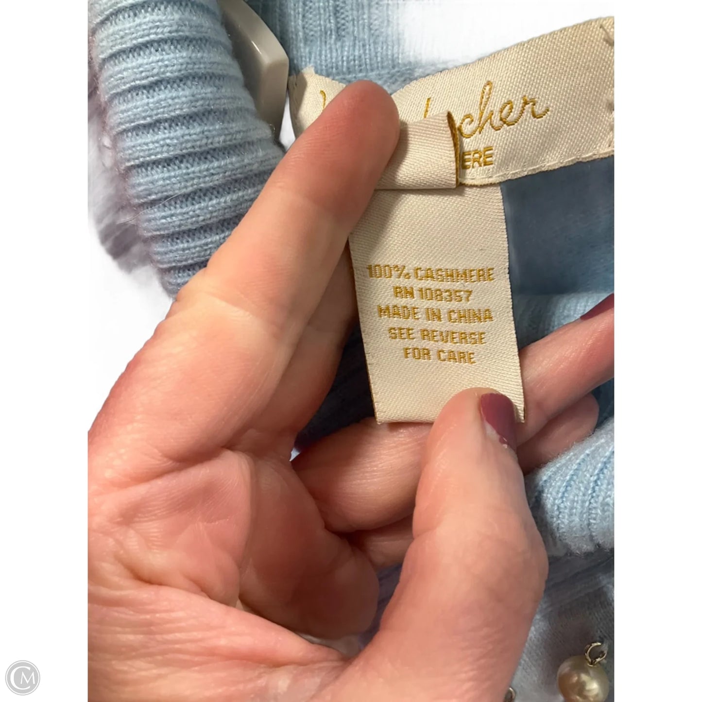 Sweater Cashmere By Cmf In Blue, Size: S