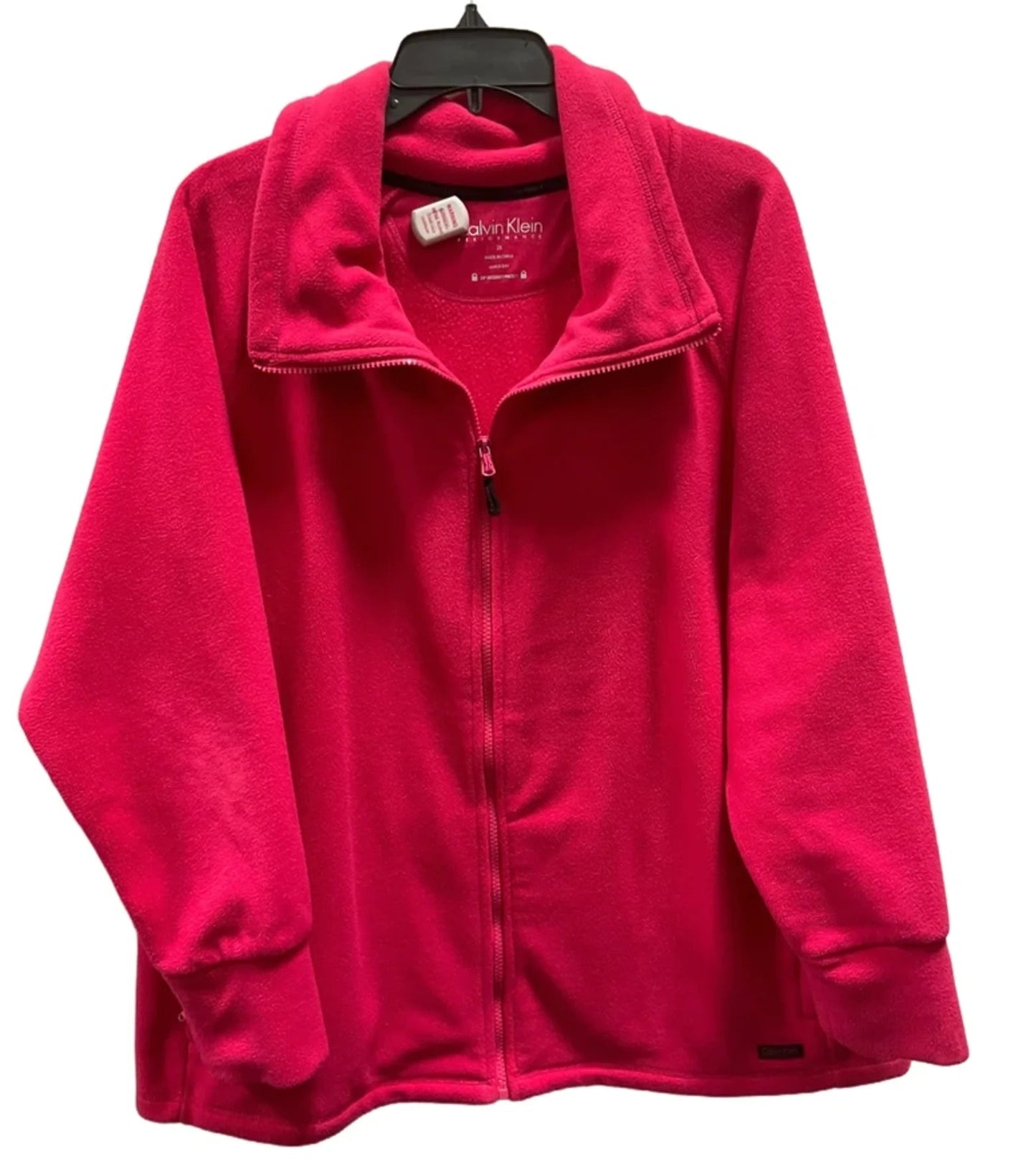 Jacket Fleece By Calvin Klein Performance In Red, Size: 2x