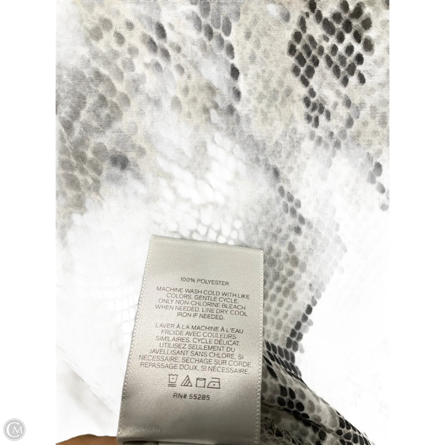 Top Long Sleeve By Express In Snakeskin Print, Size: Xs