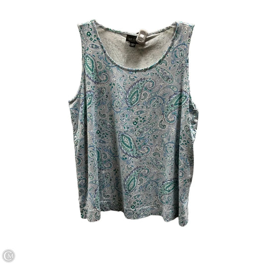 Top Sleeveless Basic By J. Jill In Paisley Print, Size: Mp